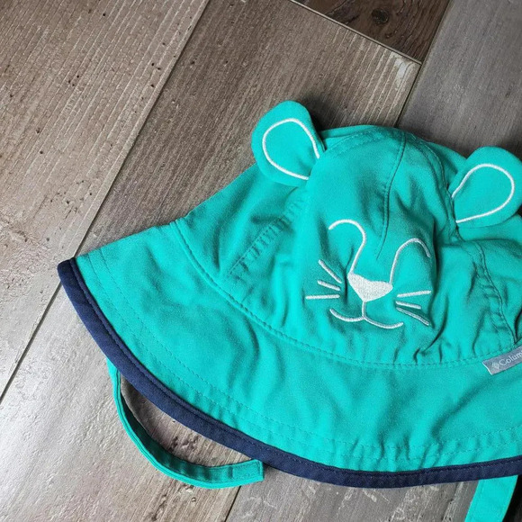 Columbia Youth Toddler O/S Kitty Cat Animal Ears Sun Hat Green EUC - Picture 9 of 14